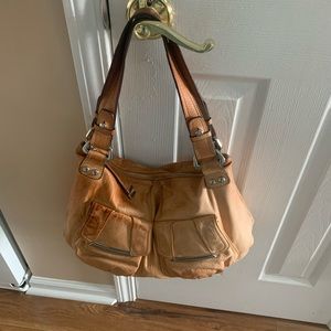 B. Makowsky Weathered Leather Handbag